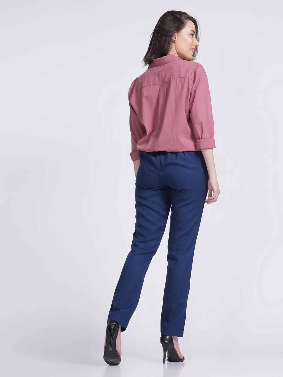 Organic Cotton Solid Jessica Shirt with Trousers Co-ord Set