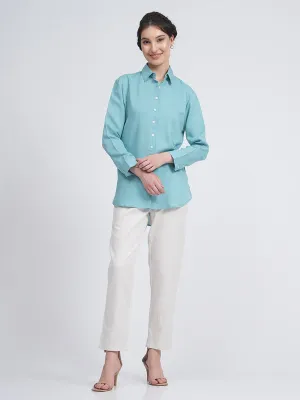 Organic Cotton Solid Jessica Shirt with Trousers Co-ord Set