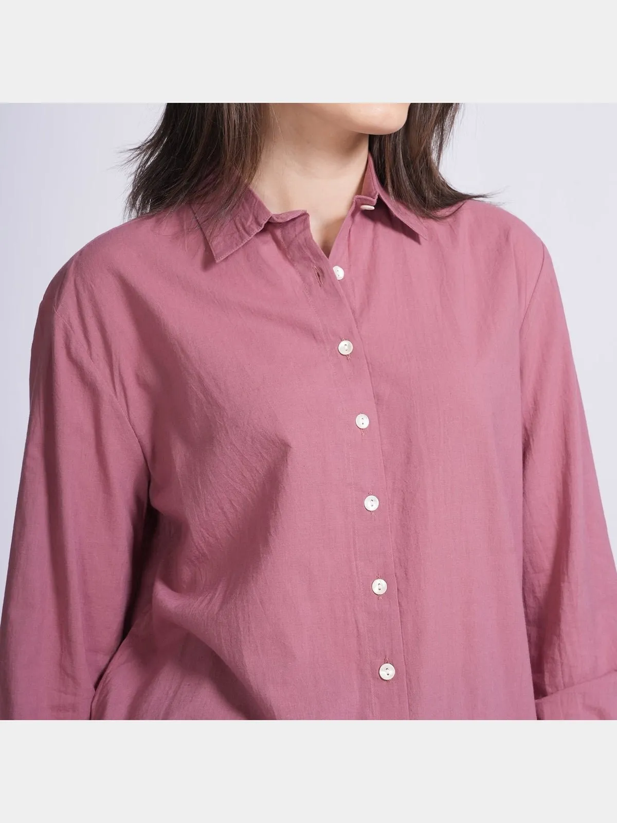 Organic Cotton Solid Jessica Shirt with Trousers Co-ord Set