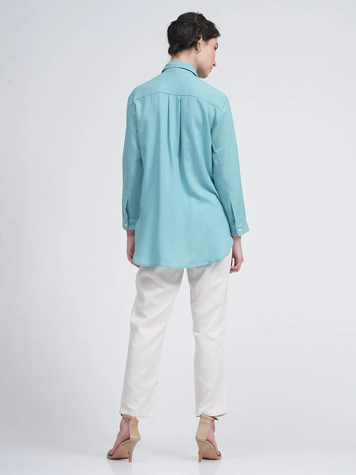 Organic Cotton Solid Jessica Shirt with Trousers Co-ord Set