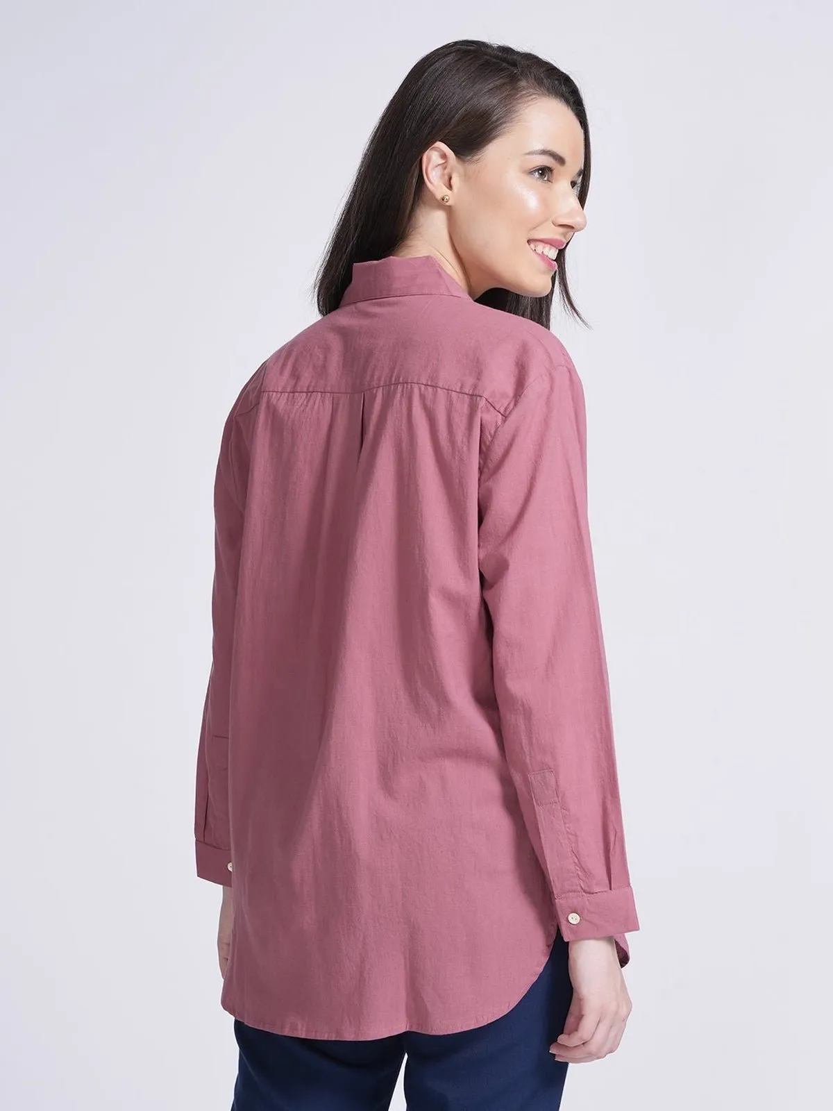 Organic Cotton Solid Jessica Shirt with Trousers Co-ord Set
