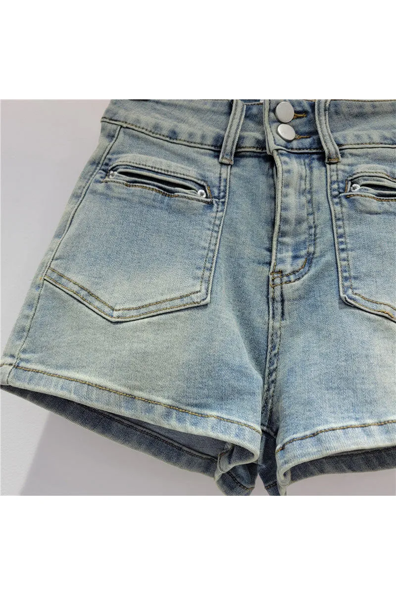 PM0520 Stretch Denim Shorts