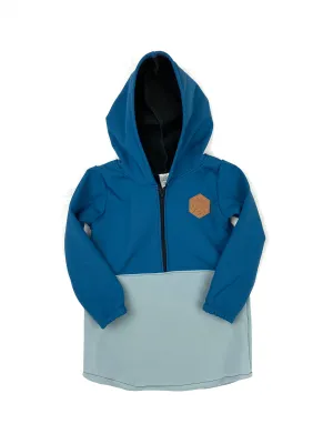Port Royal Blue & Citadel Blue Half Zip Softshell Jacket
