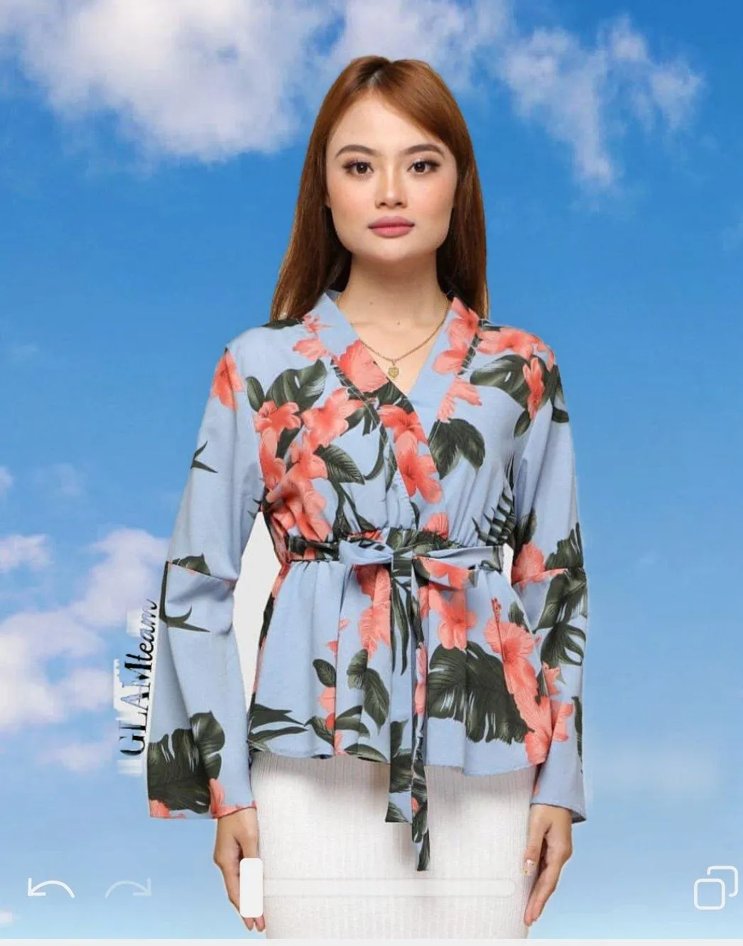 Printed peplum Top - Zahrah