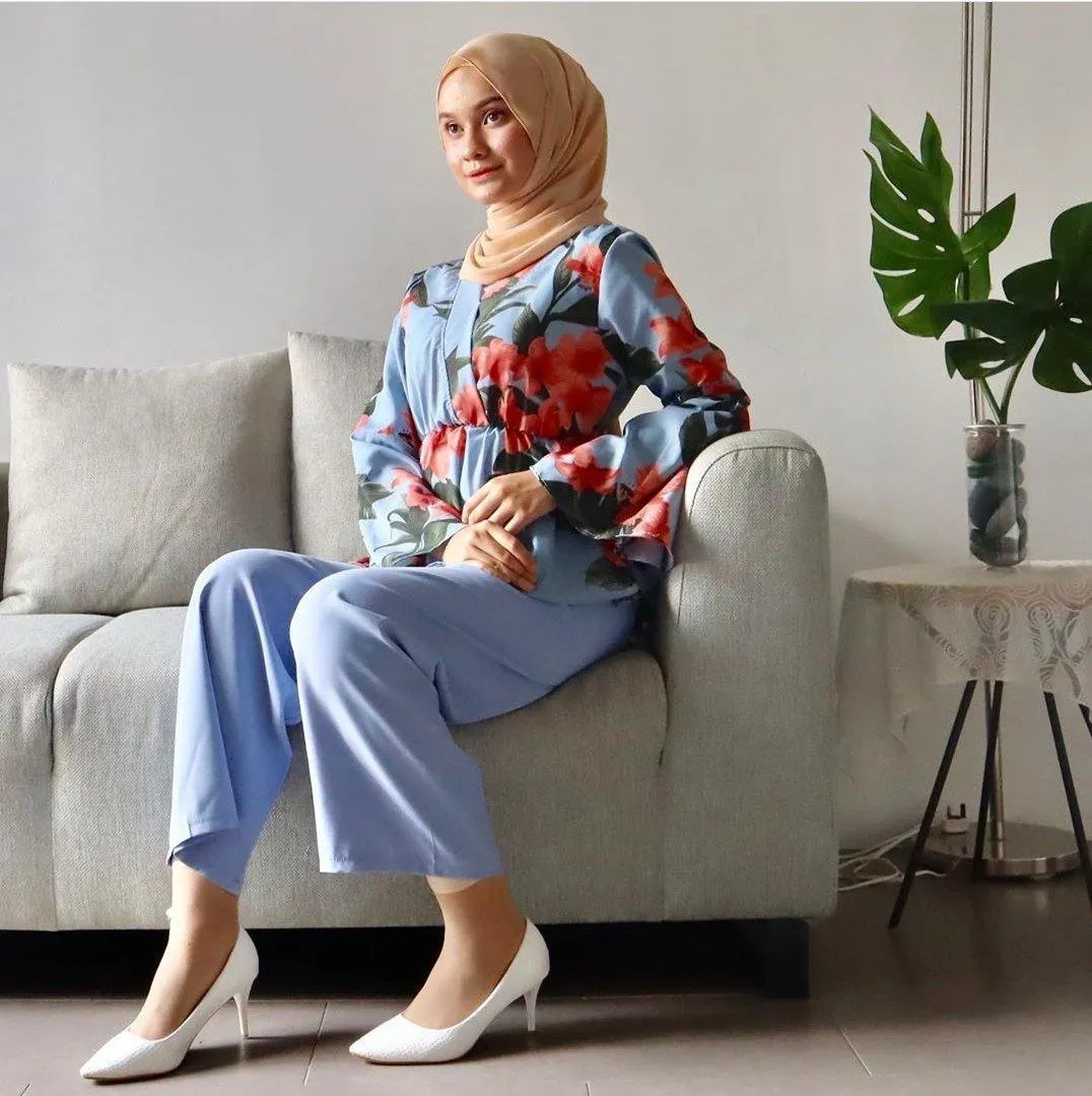 Printed peplum Top - Zahrah