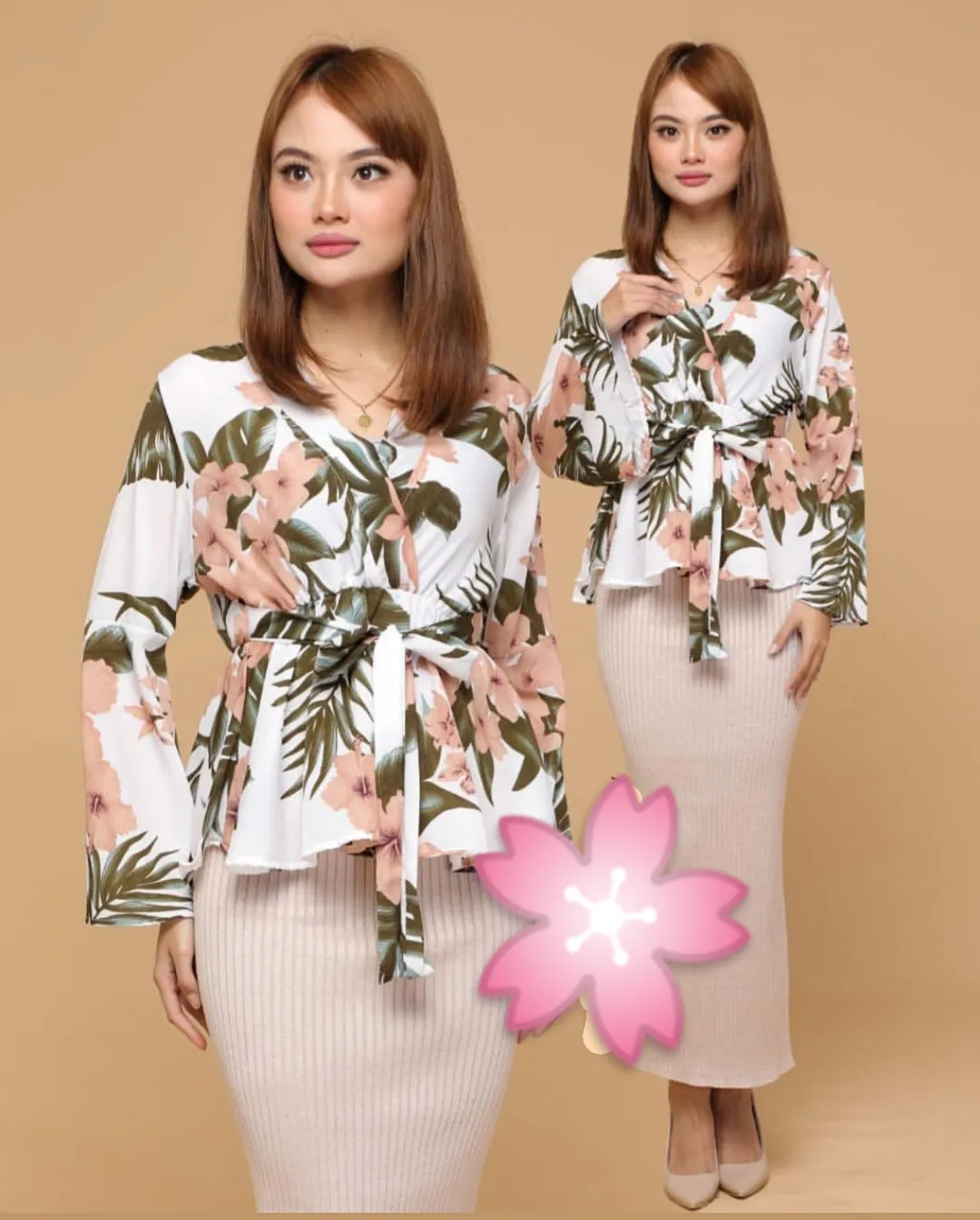 Printed peplum Top - Zahrah