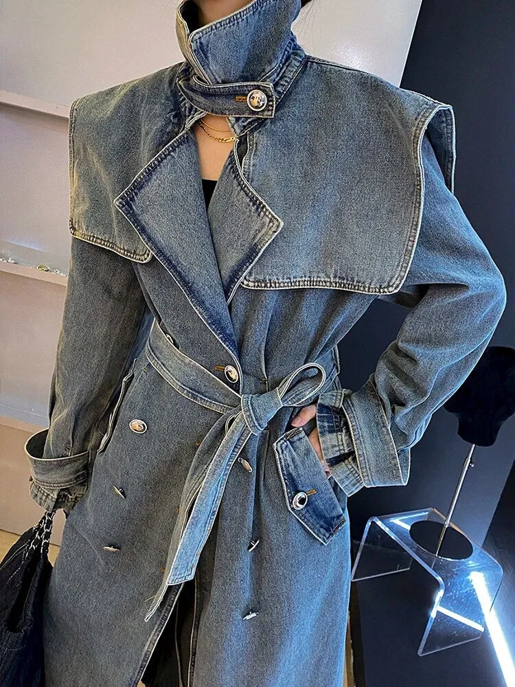Queen Denim Coat Jacket