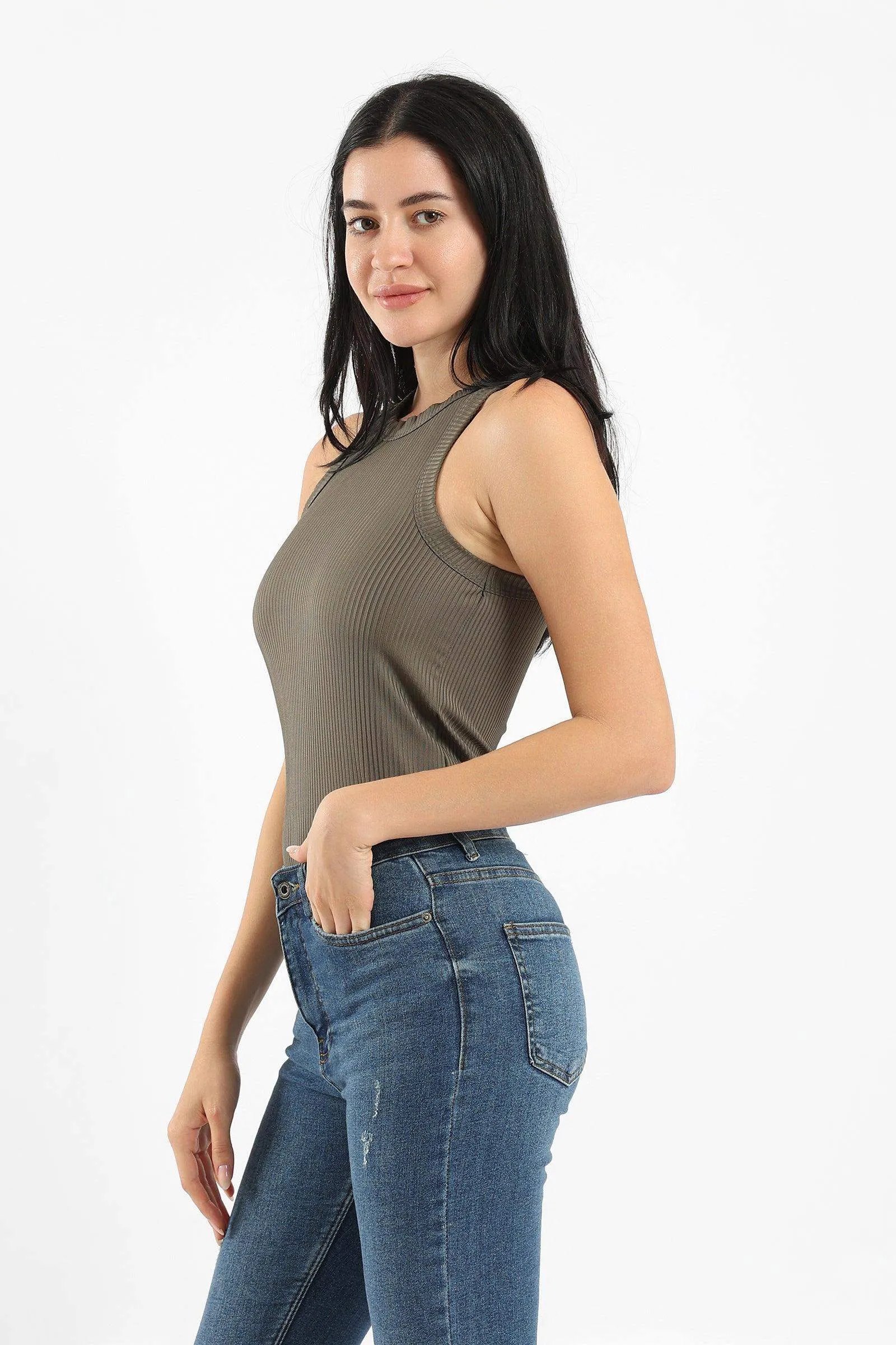 Racer Back Ribbed Top