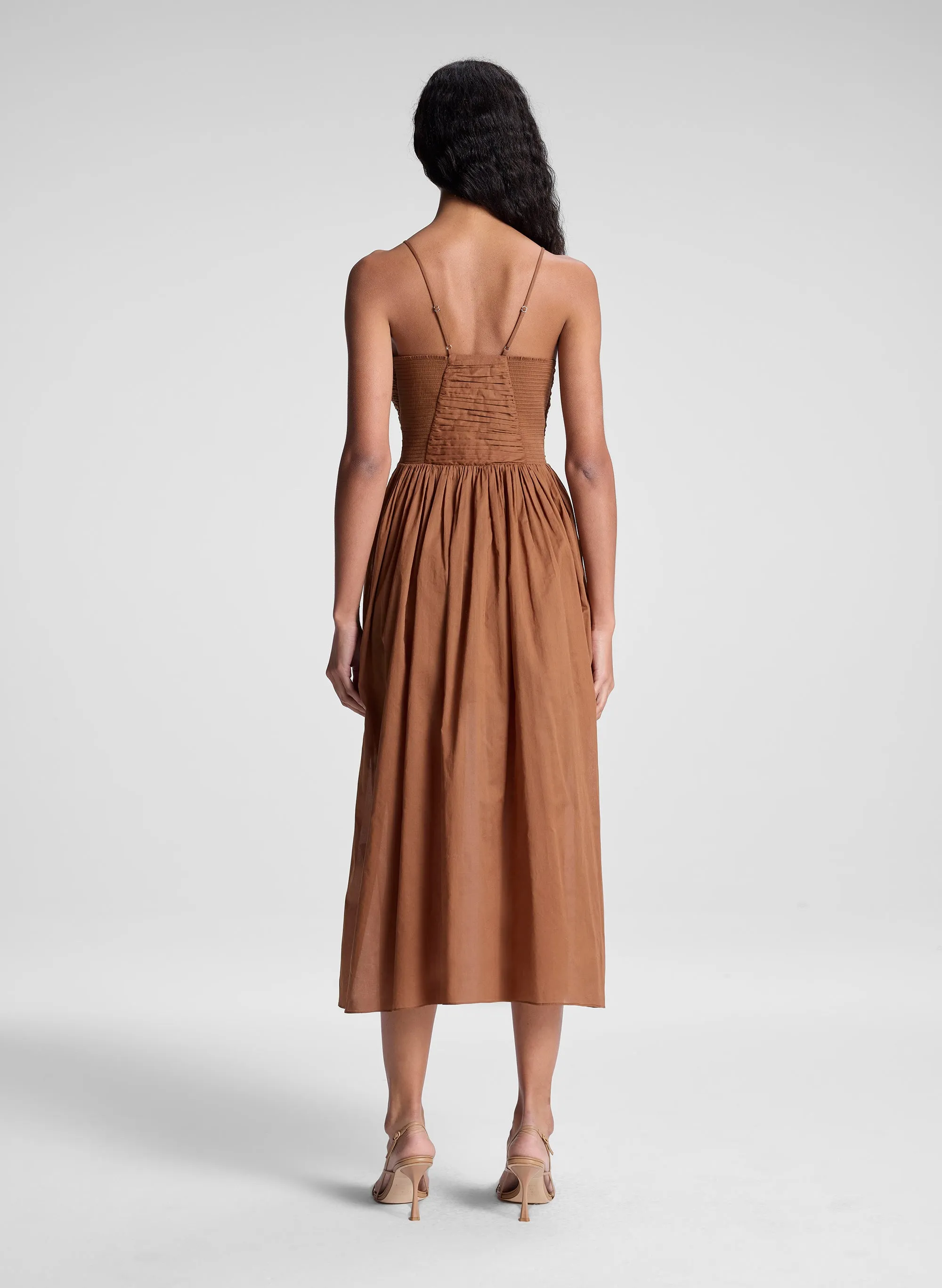 Rumi Embellished Cotton Midi Dress