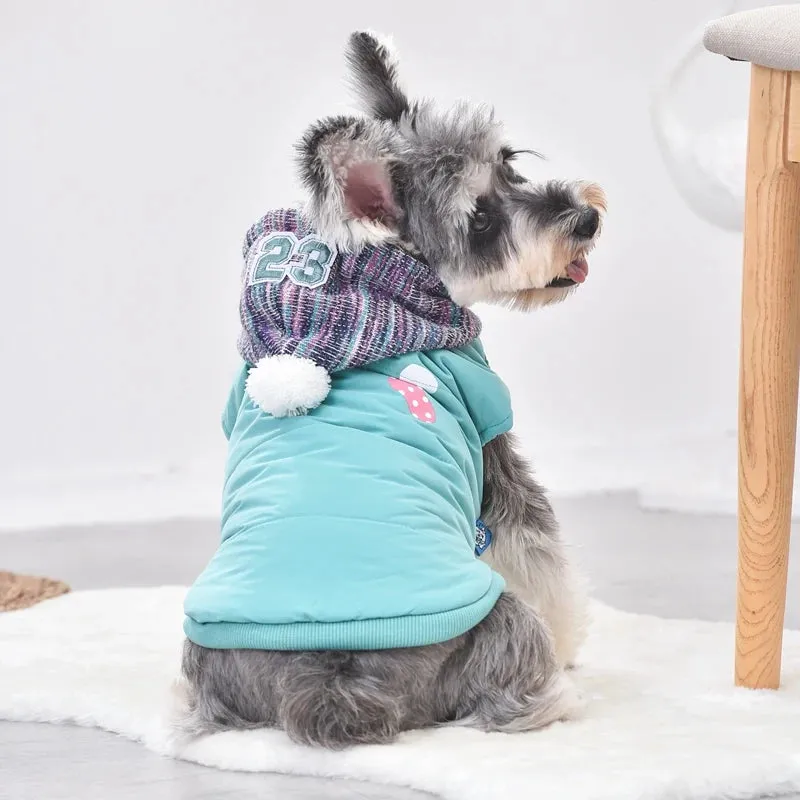 Shiny Trench Coat for Dogs | XS to XXXL | Baseball Uniform Style Pet Jacket for Small to Medium Puppies & Cats | Winter & Fall Outfit