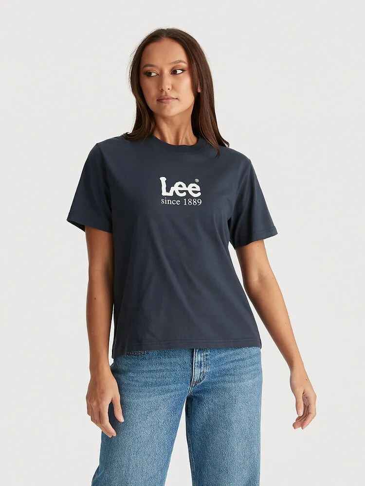 since 89 tee - washed navy