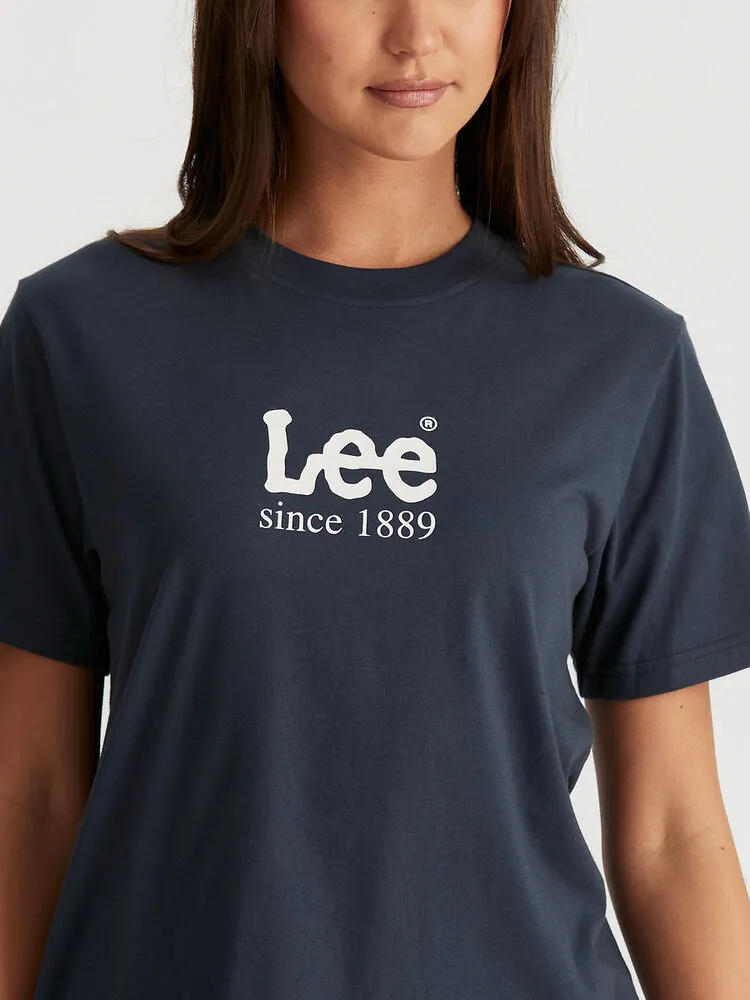 since 89 tee - washed navy