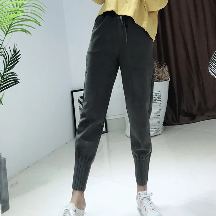 Soft Suede Harem Pants