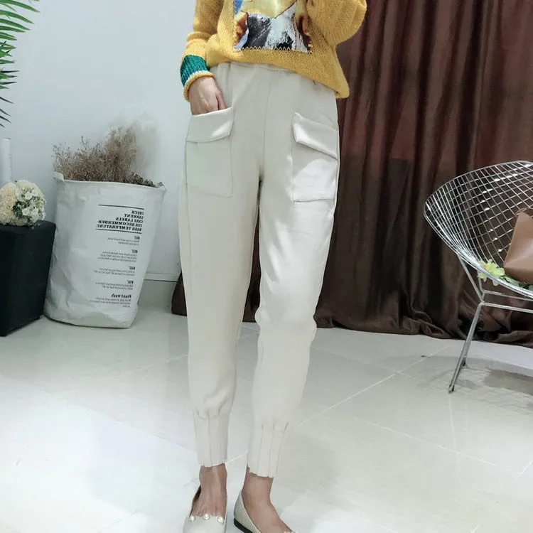 Soft Suede Harem Pants