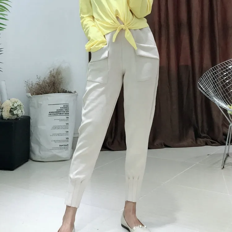 Soft Suede Harem Pants