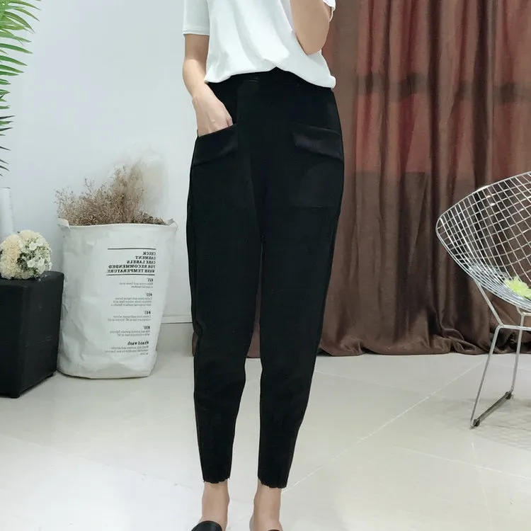 Soft Suede Harem Pants