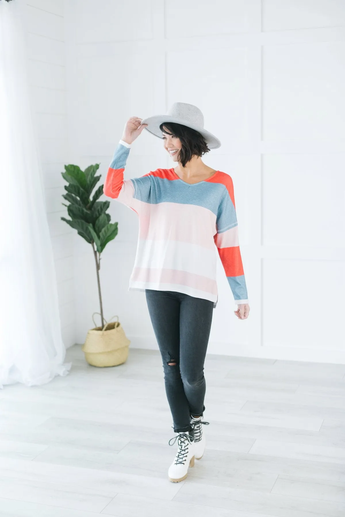 Spring Colorblock Pullover