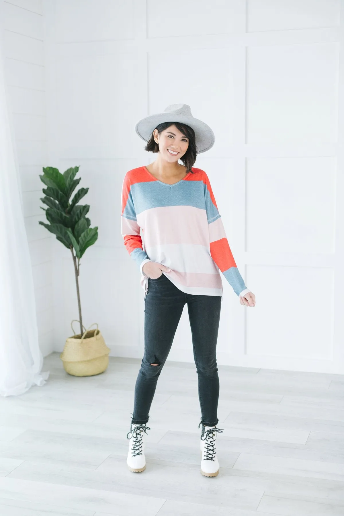 Spring Colorblock Pullover