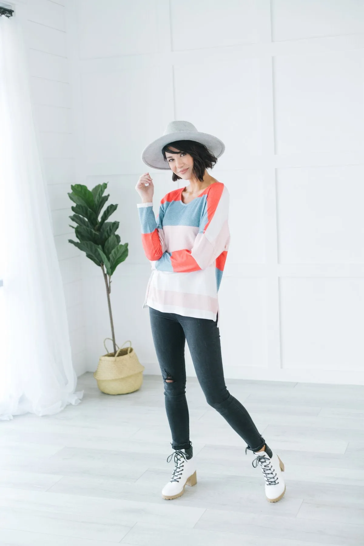 Spring Colorblock Pullover