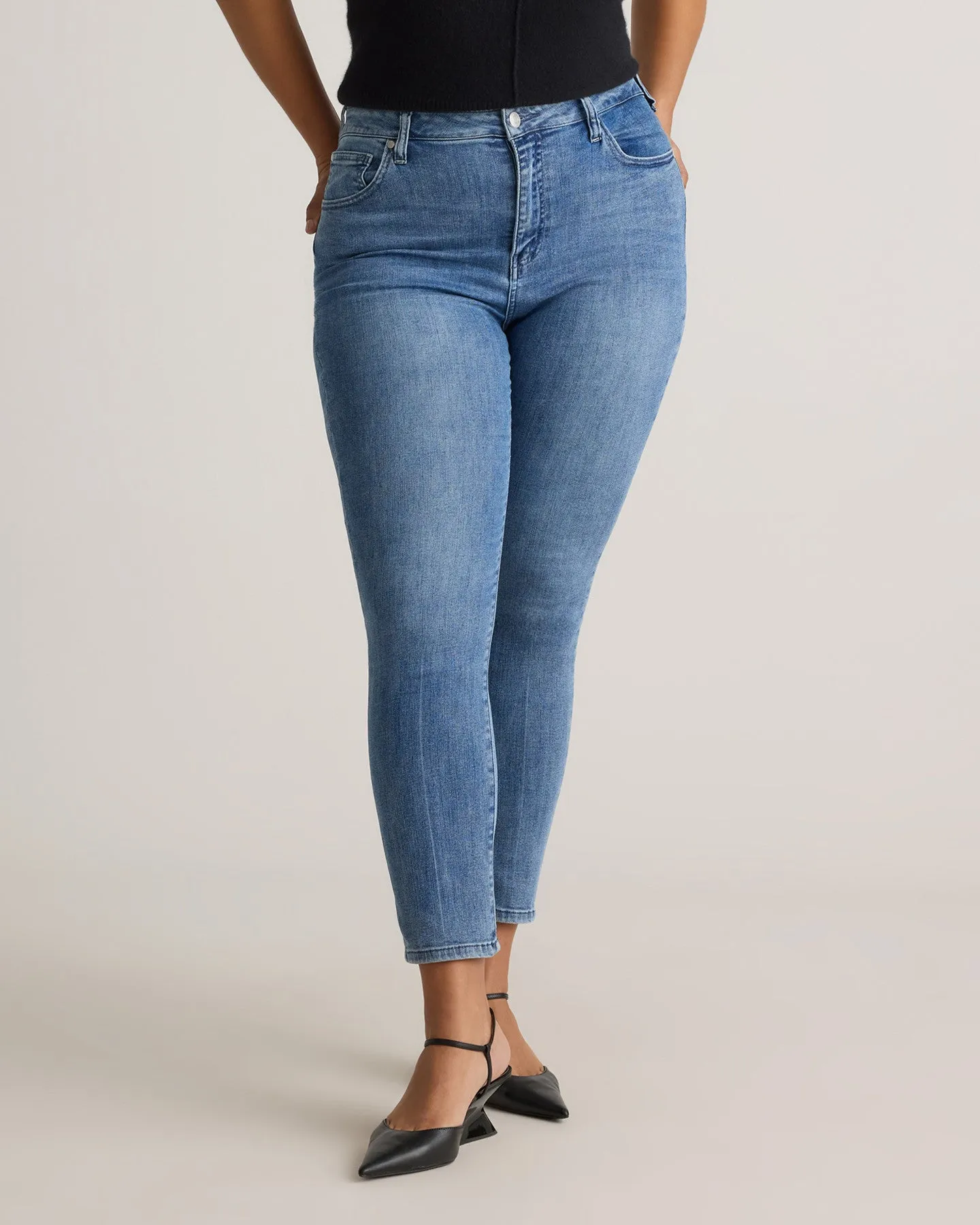 Stretch High Rise Skinny Jeans