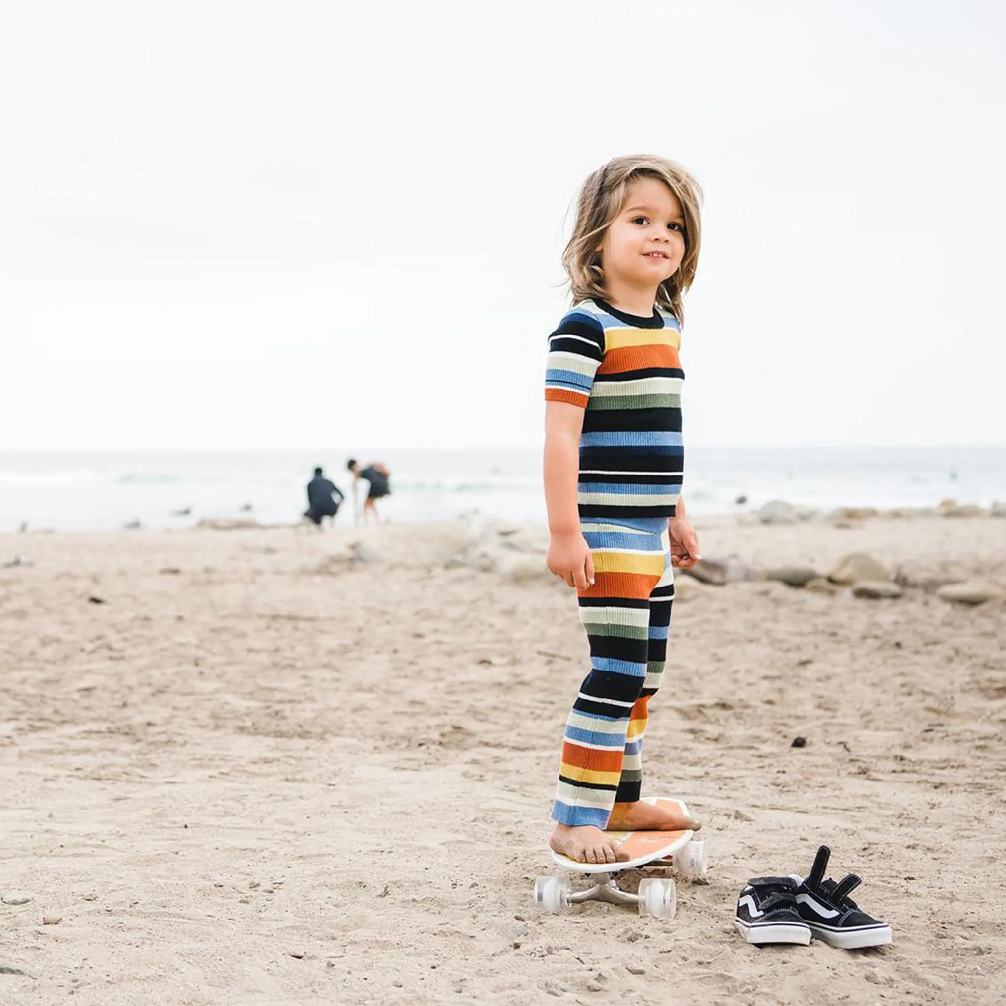 Striped Rib Knit Tee