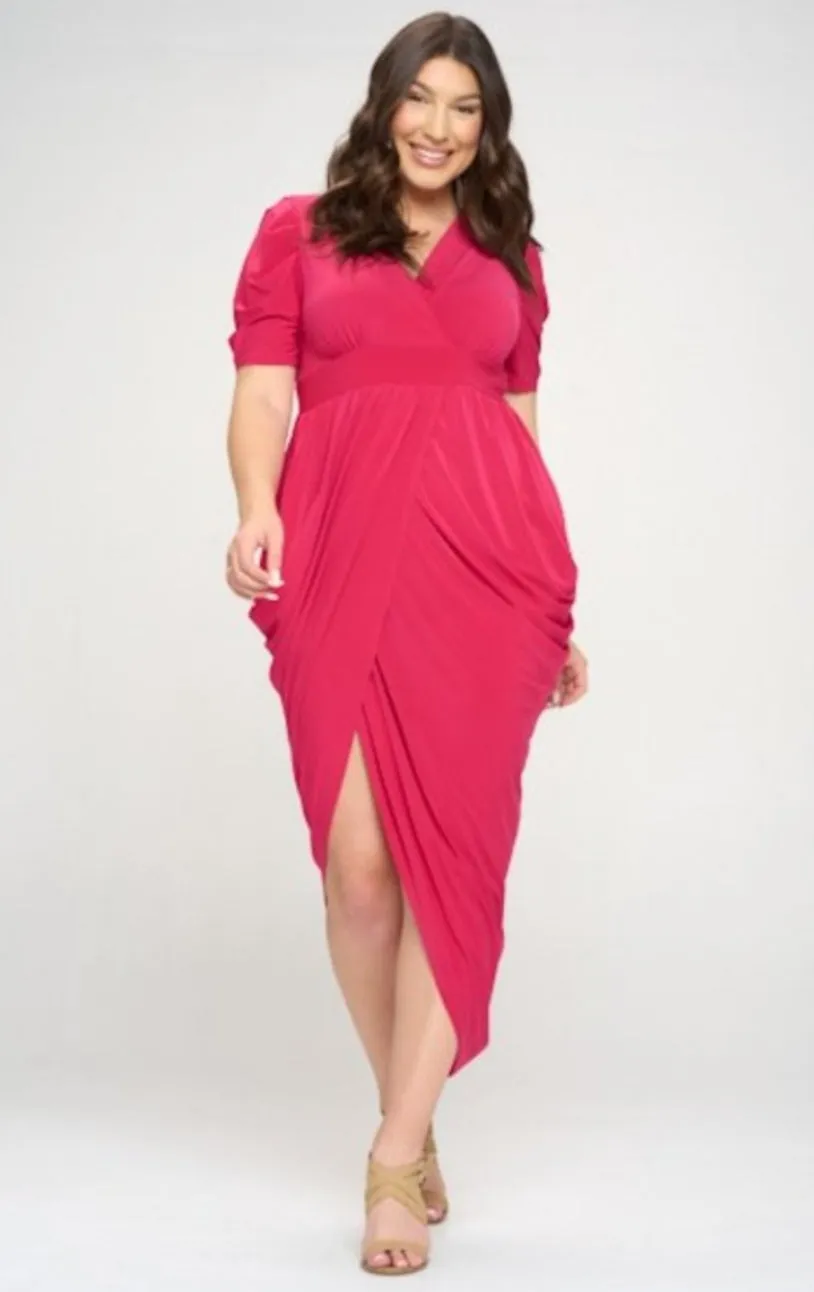 Surplice V-Neck Dress