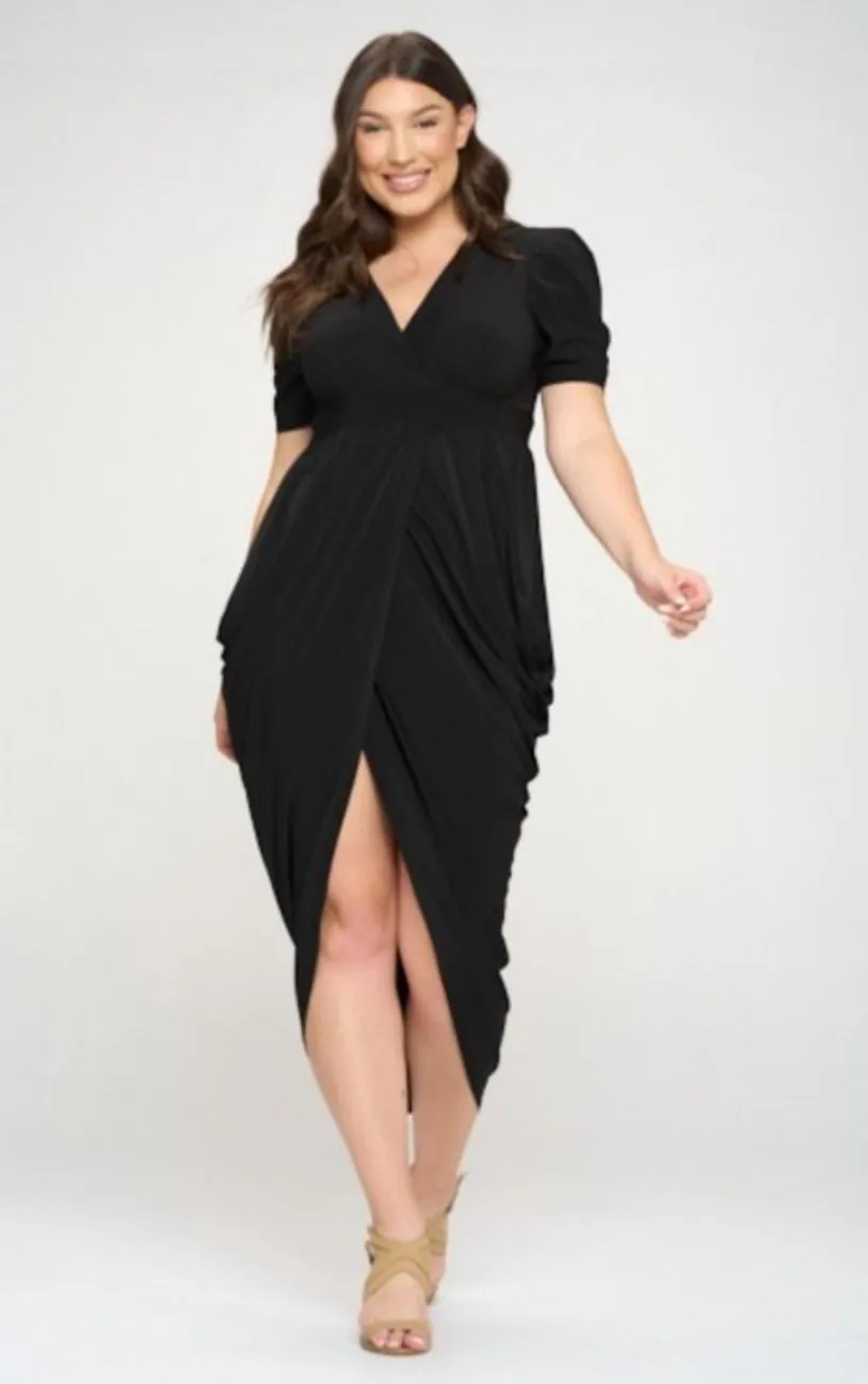 Surplice V-Neck Dress