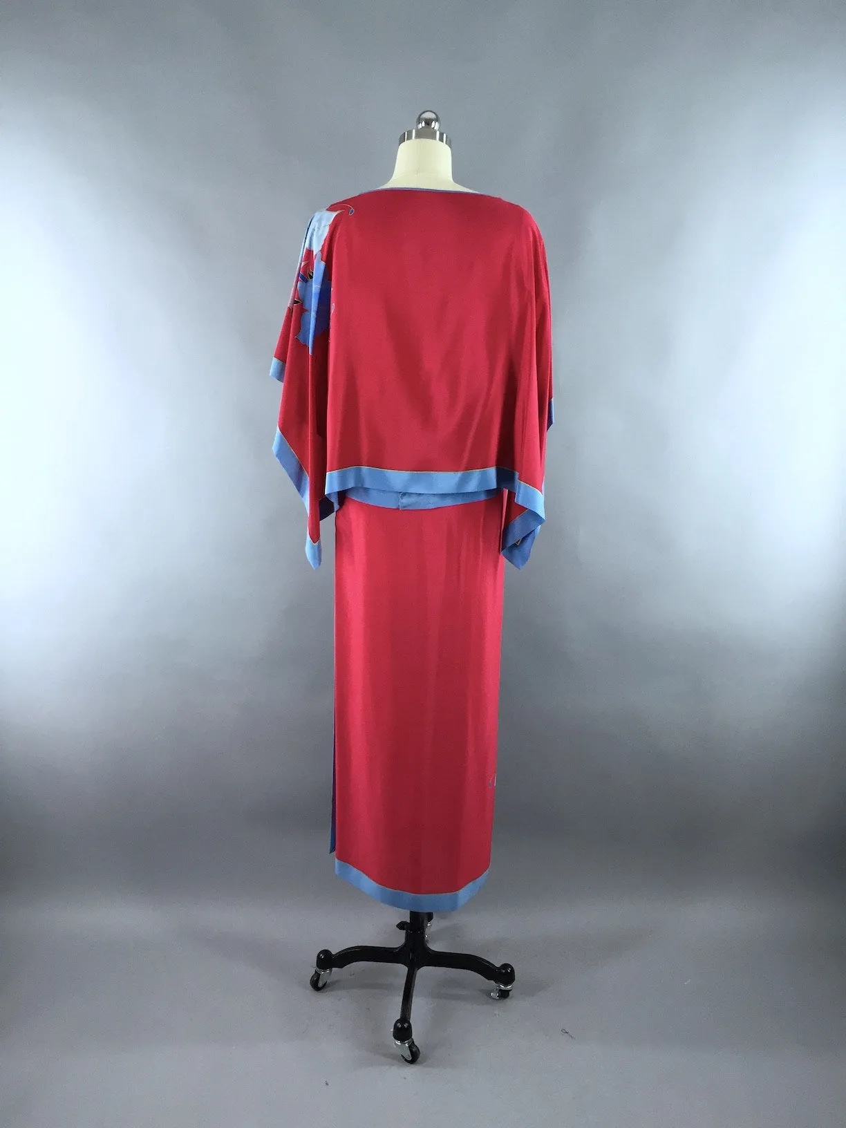 Vintage 1980s Silk Caftan Dress / Saks Fifth Ave