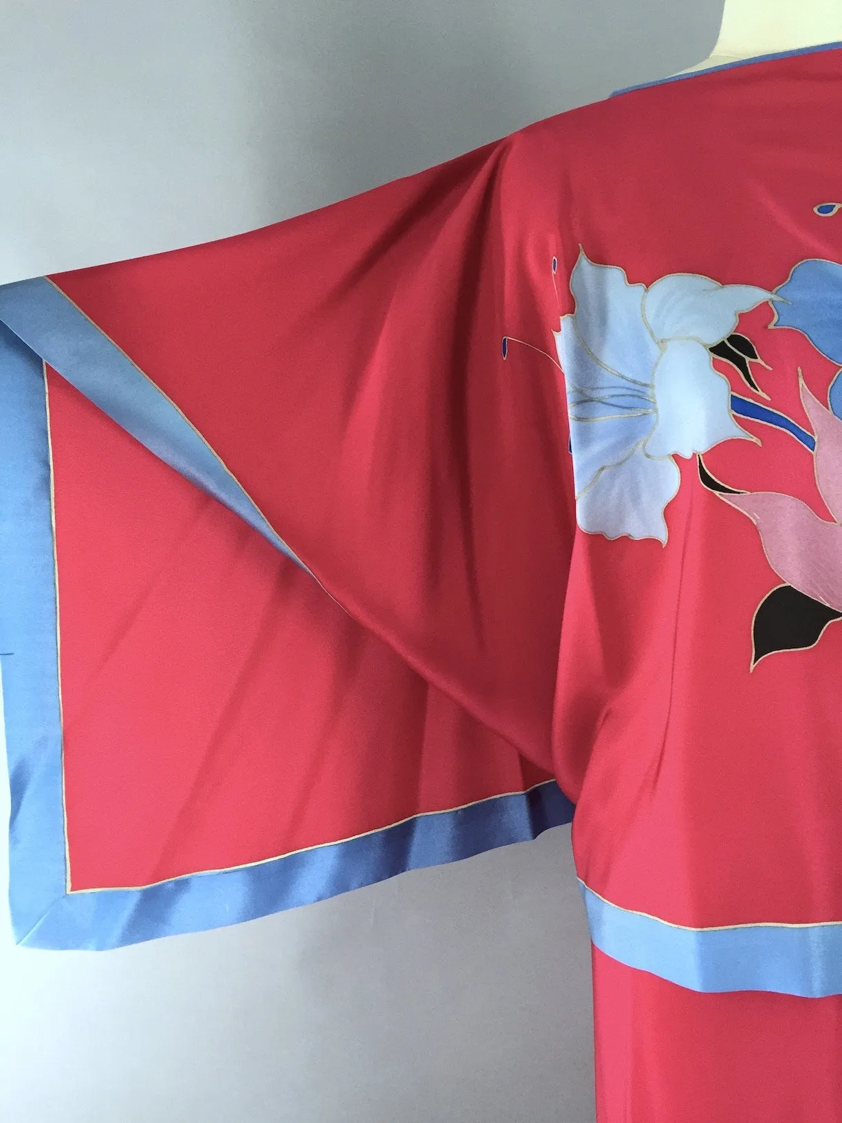 Vintage 1980s Silk Caftan Dress / Saks Fifth Ave