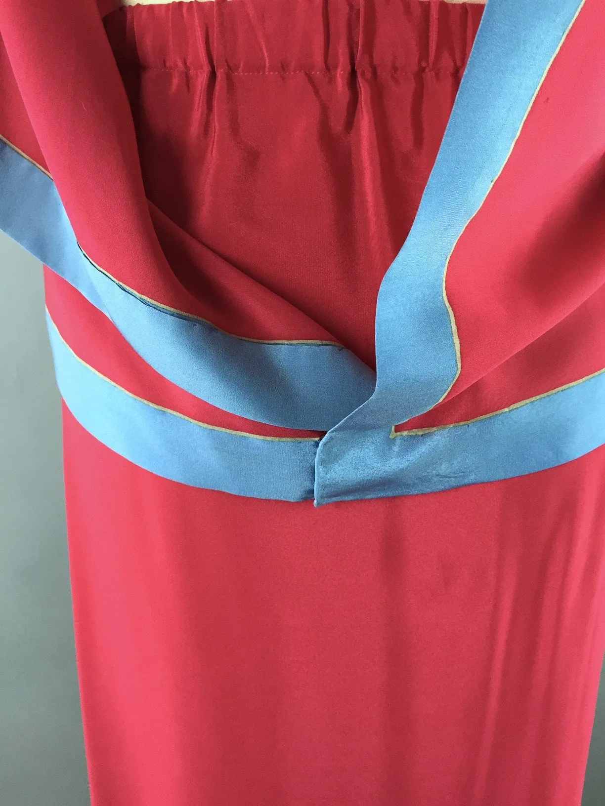 Vintage 1980s Silk Caftan Dress / Saks Fifth Ave