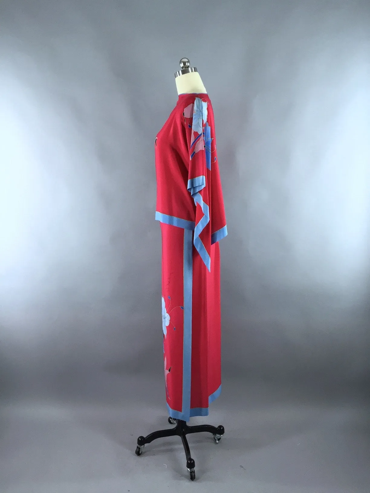 Vintage 1980s Silk Caftan Dress / Saks Fifth Ave