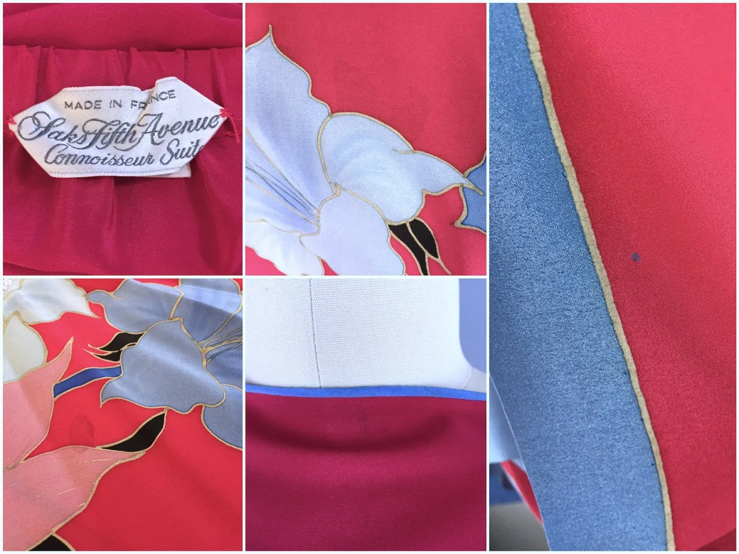Vintage 1980s Silk Caftan Dress / Saks Fifth Ave