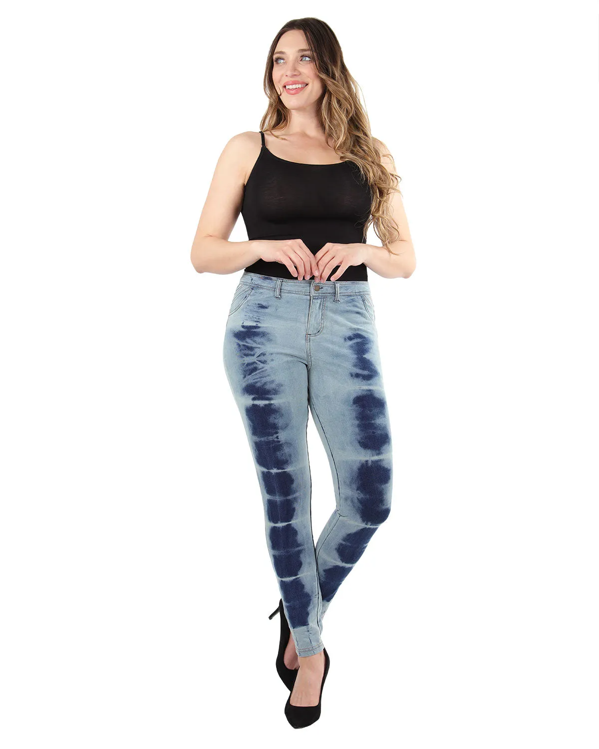 Vintage 80's Style Acid Wash Jean Leggings
