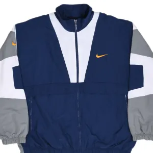 VINTAGE NIKE CLASSIC SWOOSH BLUE WINDBREAKER JACKET 1990S SIZE XL
