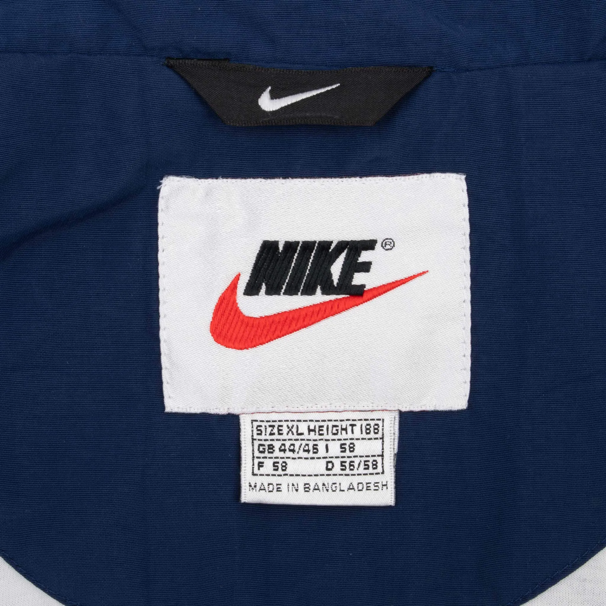 VINTAGE NIKE CLASSIC SWOOSH BLUE WINDBREAKER JACKET 1990S SIZE XL