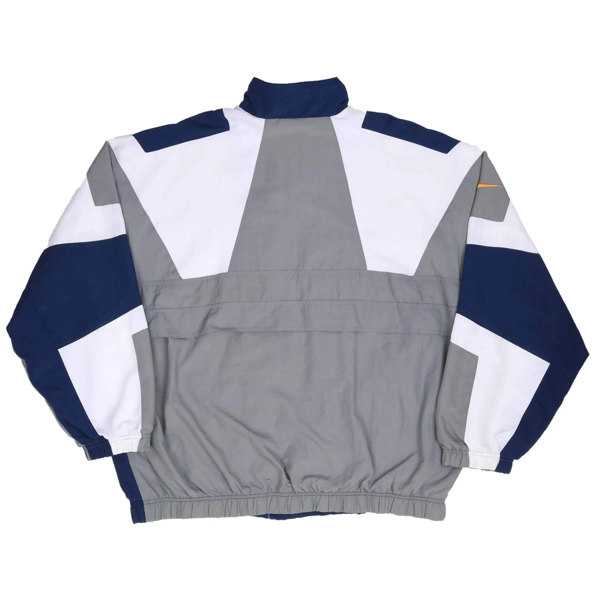 VINTAGE NIKE CLASSIC SWOOSH BLUE WINDBREAKER JACKET 1990S SIZE XL
