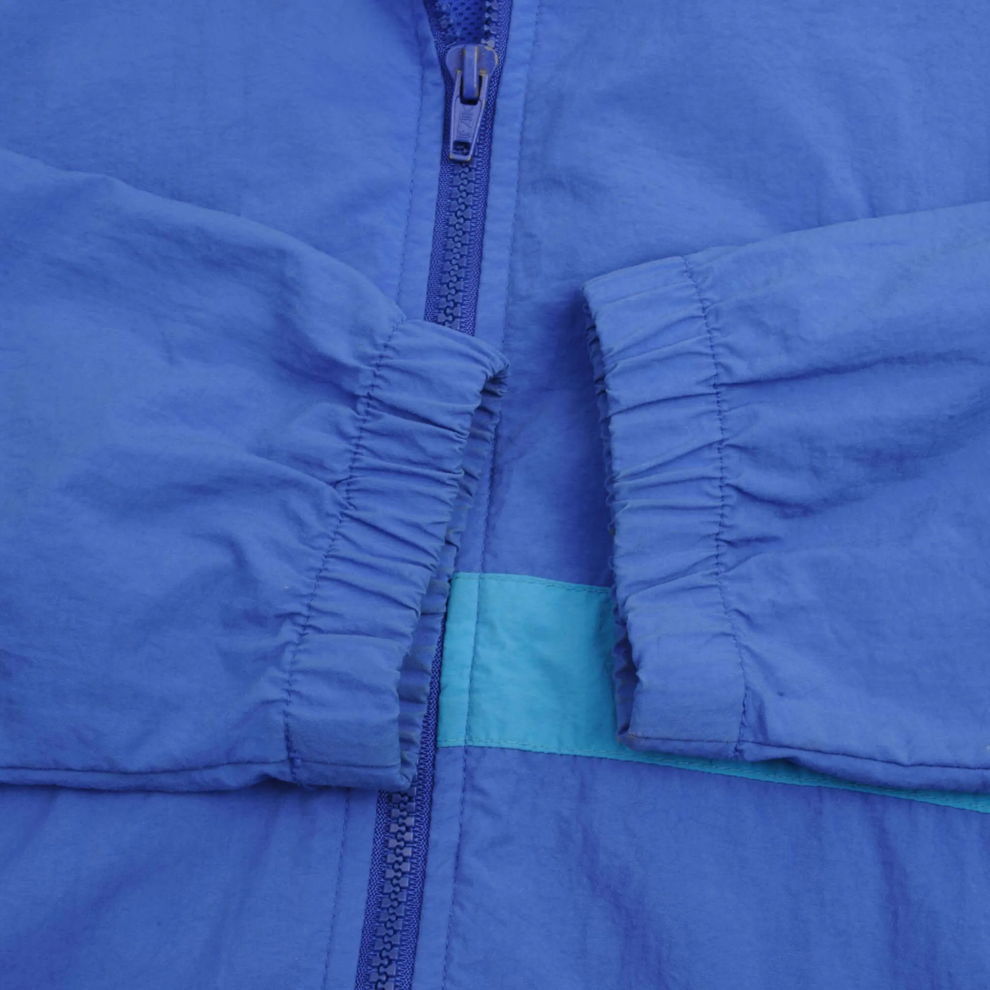 VINTAGE NIKE SWOOSH BLUE WINDBREAKER JACKET 1980S SIZE MEDIUM