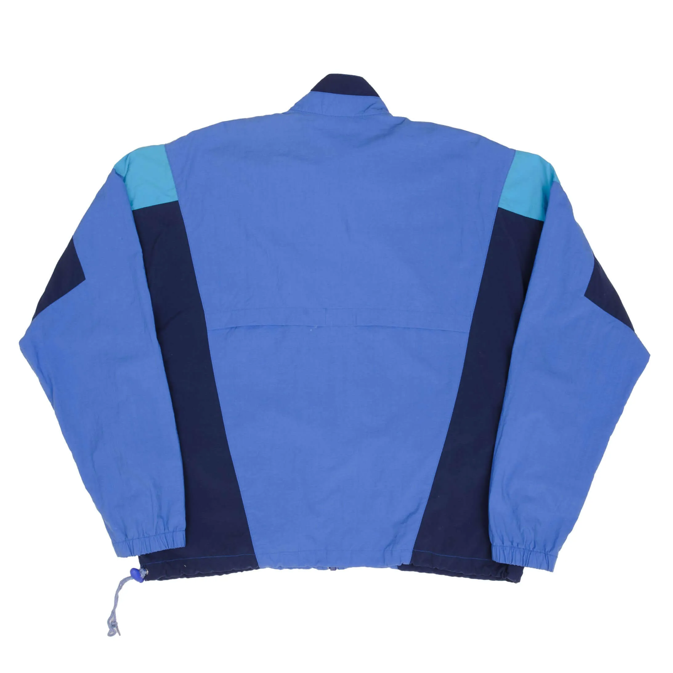 VINTAGE NIKE SWOOSH BLUE WINDBREAKER JACKET 1980S SIZE MEDIUM